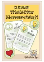 Vorschau - Poster - Klassenrat - Titelblätter für Klassenratshefte - Deckblatt