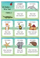 Vorschau - Spiele - Ich habe... Wer hat...? Lesespiel Tiere II (DaZ) - Seite 2