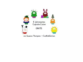 Vorschau - selbst erstellte Cliparts/Grafiken - 6 JAHRESUHR Cupcake Cuties - Deckblatt