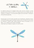 Vista previa - Tarjetas / Manipulativos - Lectura global en lletra de PAL: Els animals. - página 1