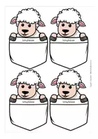 Vorschau - Mal- und Bastelvorlagen - Namensschild Schafklasse Sticker - Seite 2