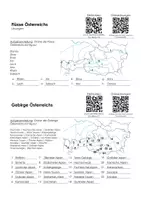 Vorschau - Arbeitsblätter - Arbeitsblatt "Flüsse, Gebirge und Städte Österreichs" mit Erklärvideo, Lösungen und Onlineübungen - Deckblatt