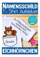 Vorschau - Mal- und Bastelvorlagen - Eichhörnchenklasse Namensschild, Beschriftung - Deckblatt