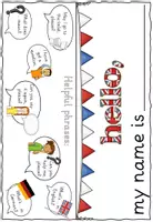 Vorschau - Poster - Namensschild: Helpful classroom phrases - Seite 1