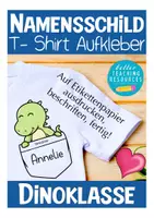 Vorschau - Mal- und Bastelvorlagen - Dinoklasse Namenschilder Dinosaurier - Deckblatt