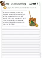 Vorschau - Arbeitsblätter - Groß- & Kleinschreibung Übungsblätter Herbst - Seite 1