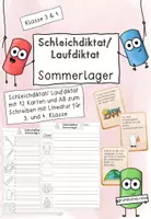 Vorschau - Arbeitsblätter - Schleichdiktat/ Laufdiktat Sommerlager Kl. 3/4 - Deckblatt