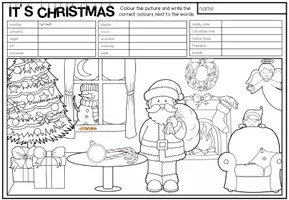 Vista previa - Hojas de trabajo - IT´S CHRISTMAS - Read and colour (2 niveles de diferenciación) - página 2