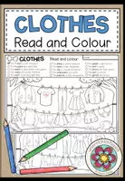Vista previa - Hojas de trabajo - CLOTHES - Read and colour (2 niveles de diferenciación) - Portada