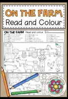 Vista previa - Hojas de trabajo - ON THE FARM - Read and colour (2 niveles de diferenciación) - Portada