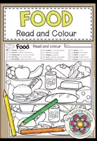 Vista previa - Manualidades / Dibujos para colorear - FOOD - Read and colour (2 niveles de diferenciación) - Portada