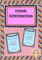 Vorschau - Anderer Materialtyp - Urkunde Schleifenprüfung - Deckblatt