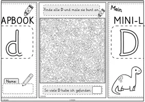 Vorschau - Unterrichtsreihen - Mini-Lapbook | Buchstabe D/d | Grundschrift - Seite 3