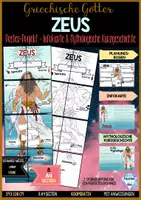 Vorschau - Unterrichtsreihen - Griechische Götter des Olymp - ZEUS Poster-Projekt + Steckbrief - Deckblatt