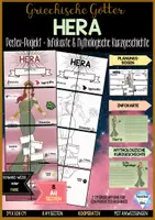 Vorschau - Unterrichtsreihen - Griechische Götter des Olymp - HERA Poster-Projekt + Steckbrief #edukiknaller2021 - Deckblatt