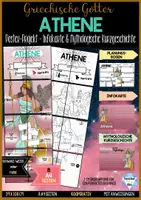 Vorschau - Unterrichtsreihen - Griechische Götter des Olymp | ATHENE Poster-Projekt + Steckbrief - Deckblatt