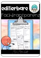 Vorschau - Arbeitsblätter - Fachtransparenz für alle Fächer einsetzbar / Schulstart / Schuljahresanfang - Deckblatt