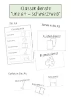 Vorschau - Poster - Klassendienste ("line art"/sw) - Seite 1