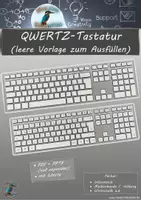Vorschau - Arbeitsblätter - QWERTZ - Tastatur - leere Vorlage zum Ausfüllen - Deckblatt