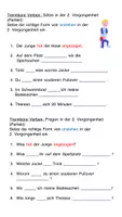 Vorschau - Arbeitsblätter - Sparpaket - Trennbare Verben in drei Zeitformen - Seite 1