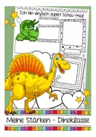 Vorschau - Arbeitsblätter - Meine Stärken Dinoklasse Kreatives Schreiben / Reflexion - Deckblatt