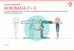 Vista previa - Unidades / Secuencias / Situaciones de Aprendizaje - Acrobacia 1 – Fichas de pirámides – Pirámides de 2 y 3 – Con diseñador de pirámides! - página 1