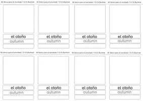 Vista previa - Unidades / Secuencias / Situaciones de Aprendizaje - Léxico adhesivo "Otoño" de 8 partes en español e inglés - página 2