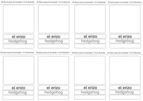 Vista previa - Unidades / Secuencias / Situaciones de Aprendizaje - Léxico adhesivo "Otoño" de 8 partes en español e inglés - página 3
