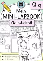 Vorschau - Unterrichtsreihen - Mini-Lapbook | Buchstabe Q/q | Grundschrift - Deckblatt