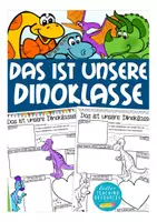 Vorschau - Arbeitsblätter - Unsere Dinoklasse vorstellen - Arbeitsblätter - Deckblatt