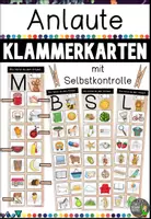 Vorschau - Stationenlernen - Anlaute - Klammerkarten - Deckblatt