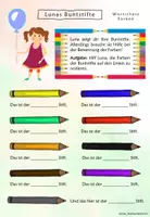 Vorschau - Arbeitsblätter - Arbeitsblatt zum Wortschatz Farben - Seite 1