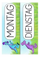 Vorschau - Präsentationen/Tafelbilder - Dinoklasse Tafelkalender Tagestransparenz - Seite 1