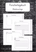 Vorschau - Arbeitsblätter - Forschertagebuch Vorlage (differenzierte Lineatur) - Deckblatt