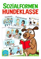 Vorschau - Präsentationen/Tafelbilder - Hundeklasse Sozialformen Tafeltransparenz - Deckblatt
