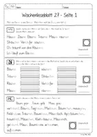 Vorschau - Arbeitsblätter - Wochen-Leseblatt 27 - äu - Frohes Lernen in Druckschrift - Seite 2