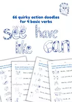 Vista previa - Hojas de trabajo - Doodle Action Words - Portada