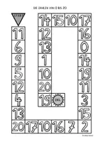 Vorschau - Spiele - Spielfeld - Zahlen (0-20) - Freiarbeit DaZ / DaF - Grundschule - Deckblatt
