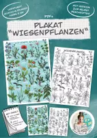 Vorschau - selbst erstellte Cliparts/Grafiken - Plakat "Wiesenpflanzen" / heimische Pflanzen (auch zum selbst beschriften!) - Deckblatt