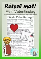 Vorschau - Arbeitsblätter - Rätsel mal! Mein Valentinstag (Klassen 3 und 4) - Deckblatt