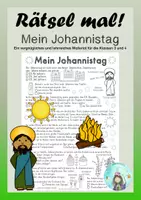 Vorschau - Arbeitsblätter - Rätsel mal! Mein Johannistag (Klassen 3 und 4) - Deckblatt