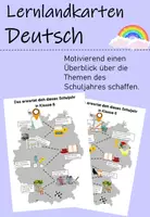 Vorschau - Poster - Lernlandkarten Deutsch - Themenübersicht - Deckblatt