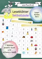 Vorschau - Arbeitsblätter - Leseblätter Selbstlaute - AEIOU - Deckblatt
