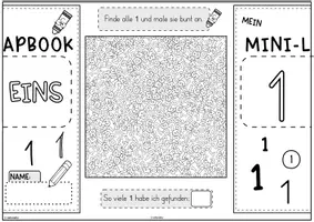 Vorschau - Unterrichtsreihen - Mini-Lapbook | Ziffer 1 | Zifferneinführung - Seite 3