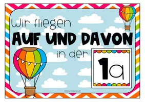 Vorschau - Bildkarten - Heißluftballon-Klassenzimmer: Türdekoration - Seite 3