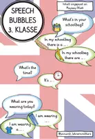Vorschau - Anderer Materialtyp - Speech bubbles / Sprechblasen: 3. Klasse - Deckblatt