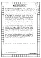 Vorschau - Arbeitsblätter - Arbeitsblatt: Mose vor dem Pharao - Deckblatt
