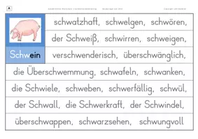 Vorschau - Arbeitsblätter - Konzentriertes Wortschatz- und Rechtschreibtraining - Wörter mit SCHW - Seite 3