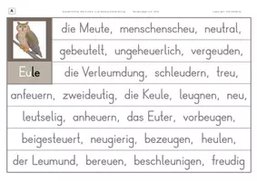 Vorschau - Arbeitsblätter - Konzentriertes Wortschatz- und Rechtschreibtraining - Wörter mit EU - Seite 3