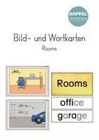 Vorschau - Bildkarten - Bild-und Wortkarten "Rooms" - Deckblatt